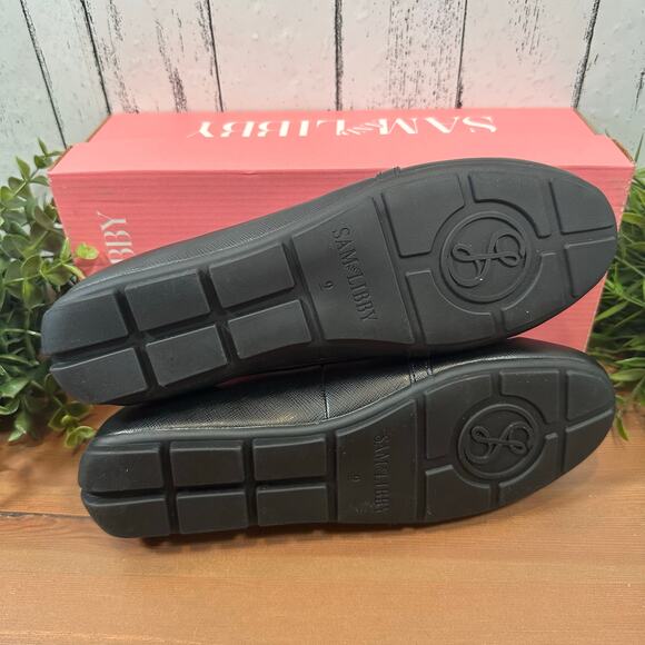 Sam & Libby Womens Lanie Logo Driver Loafers Black Size 9 - Picture 8 of 9